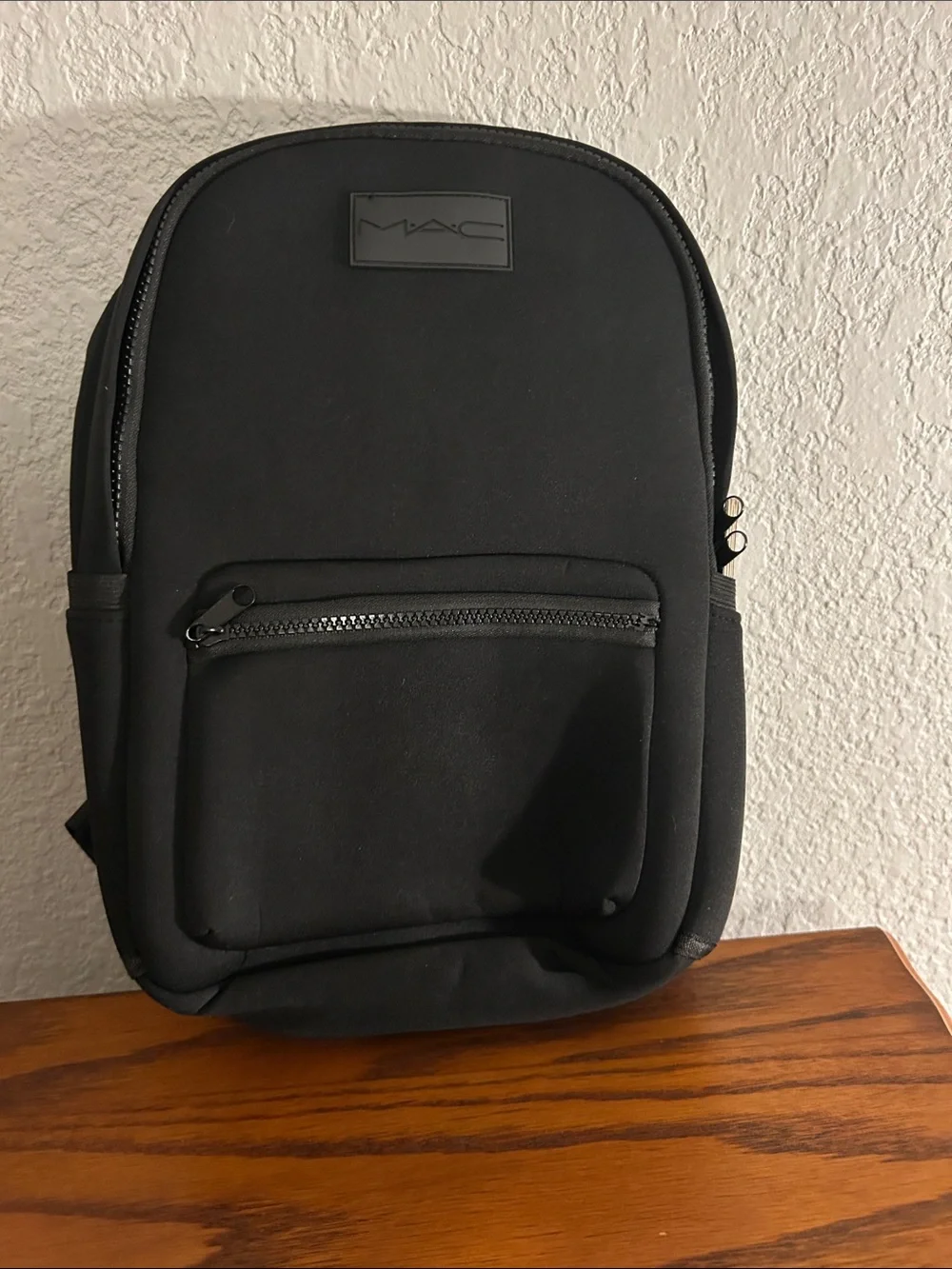 MAC Cosmetics Small Black neoprene Backpack with Free Gift!